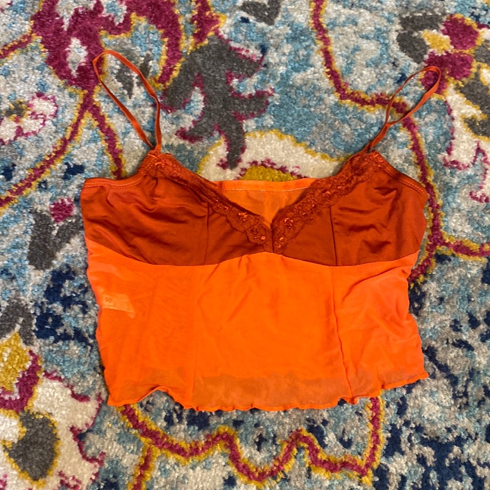 Lace baby doll crop top